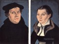 ルターとその妻の肖像画が描かれた二連祭壇 ルネッサンス ルーカス・クラナッハ長老